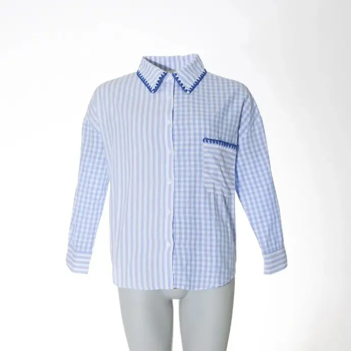 Ghost mannequin with gingham shirt Light blue gingham shirt on a ghost mannequin, shot for ghost mannequin photography