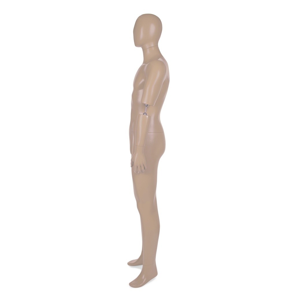 BINK - Museum mannequin, male, abstract head, adjustable, skin color, pose YM35+MH301