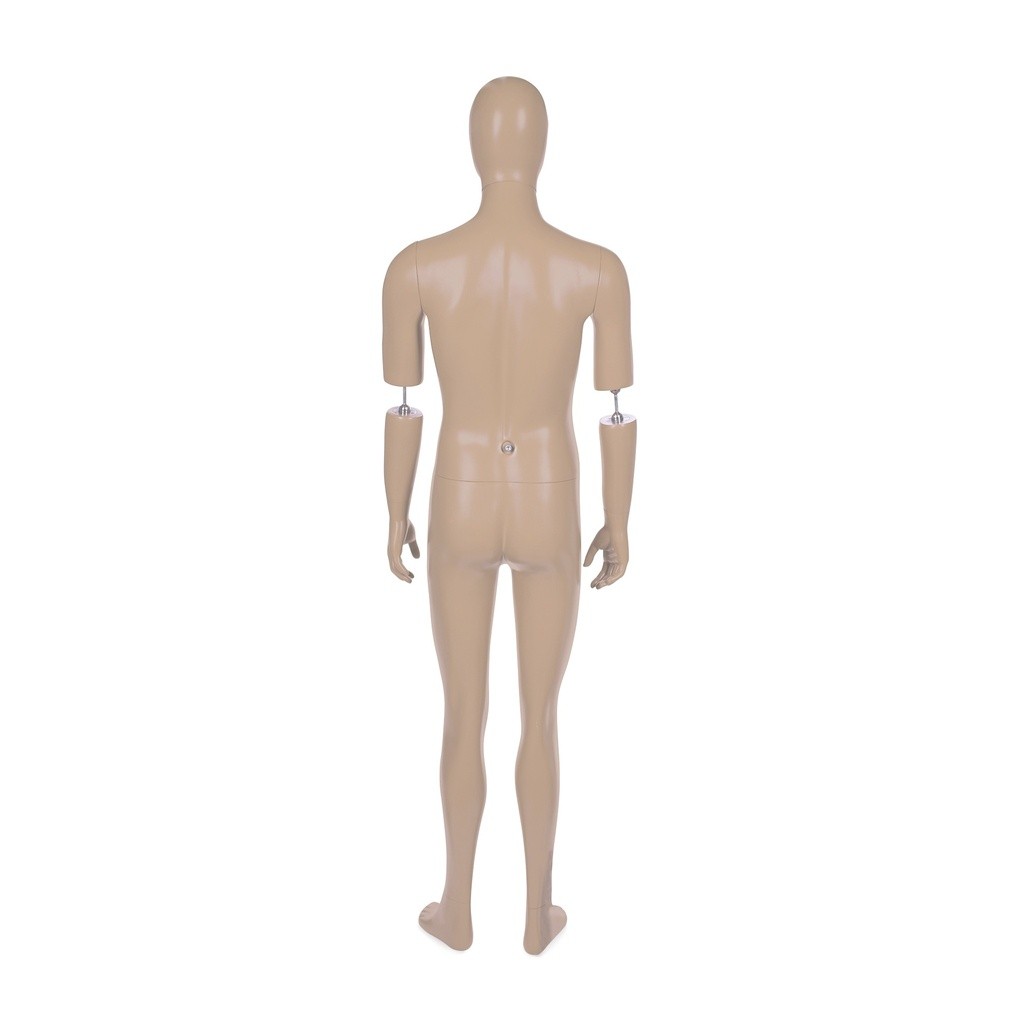 BINK - Museum mannequin, male, abstract head, adjustable, skin color, pose YM35+MH301