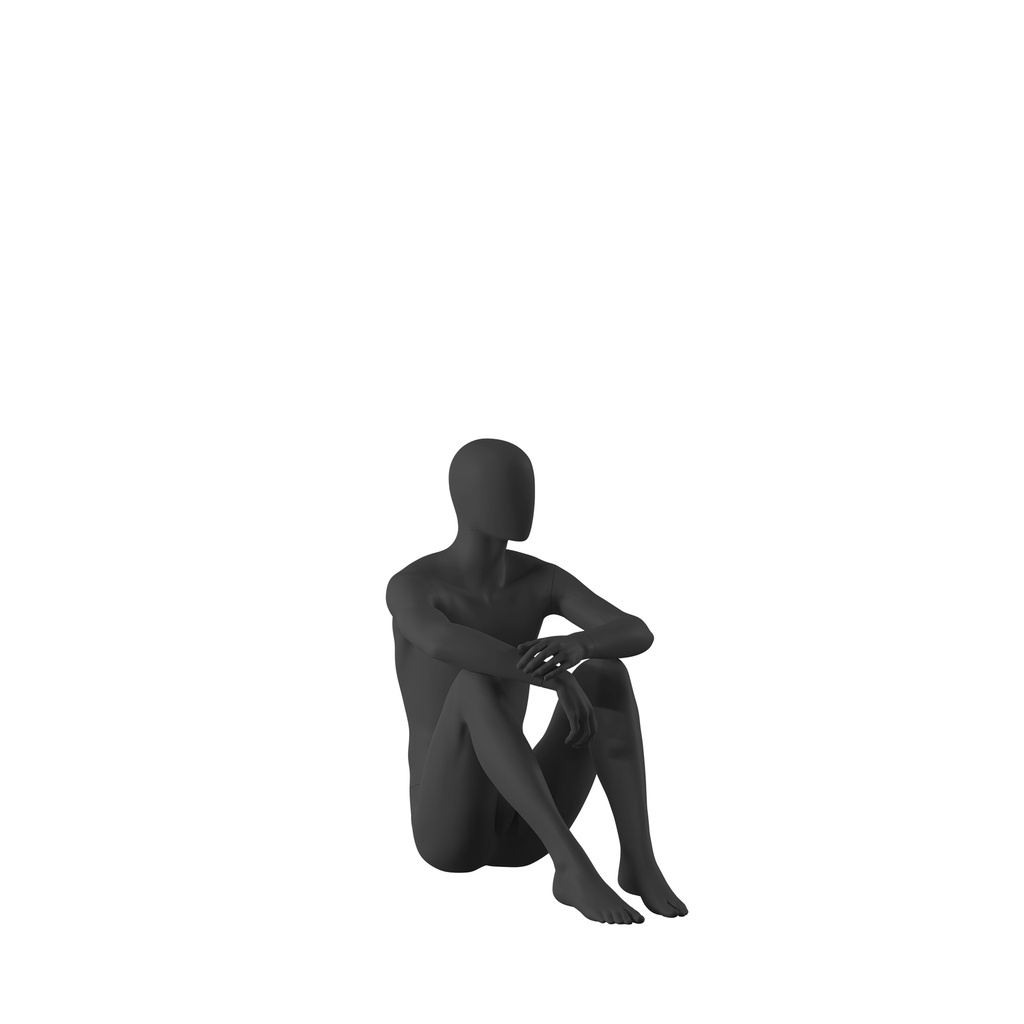 BINK - Black male window mannequin, abstract head, pose 34