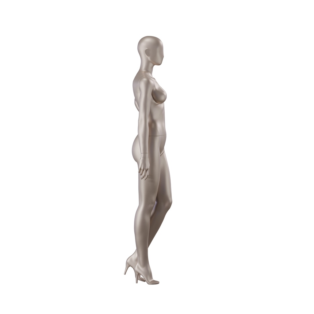 BINK - Underwear mannequin, female, B-cup, bronze metallic skin color mat, standing pose 05B