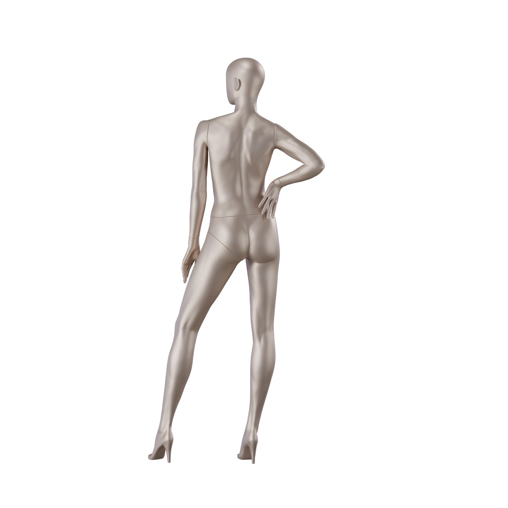 BINK - Underwear mannequin, female, B-cup, bronze metallic skin color mat, standing pose 06B