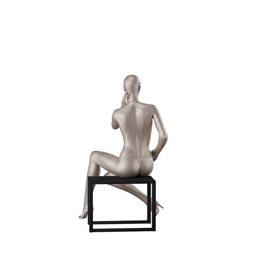 BINK - Underwear mannequin, female, B-cup, bronze metallic skin color mat, standing pose 08B