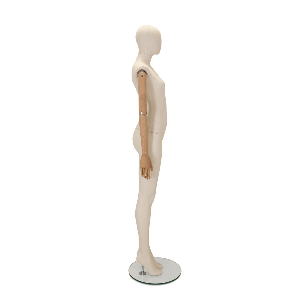 BINK - Female mannequin with wooden arms, white