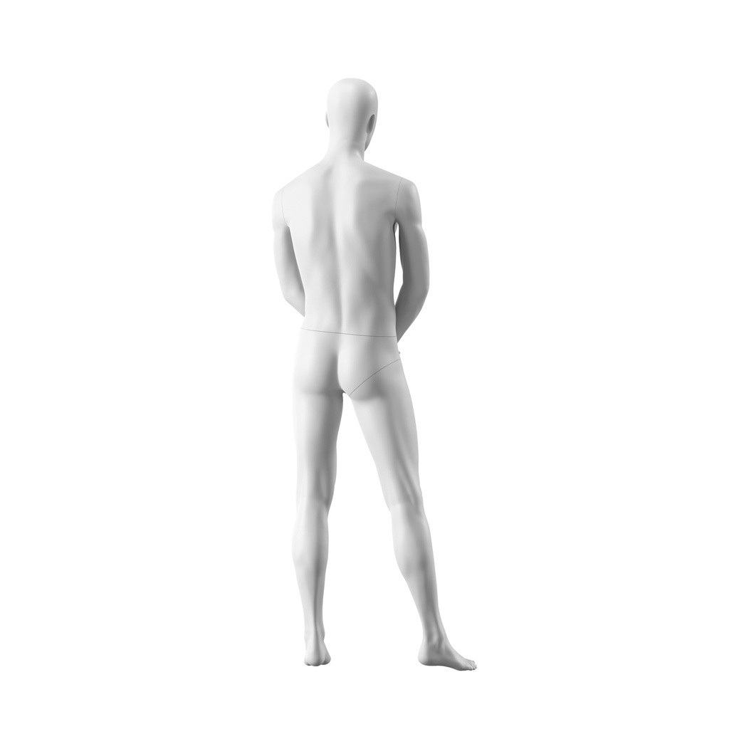 BINK - Realistic mannequin, male, urban style, matt white, standing pose 310