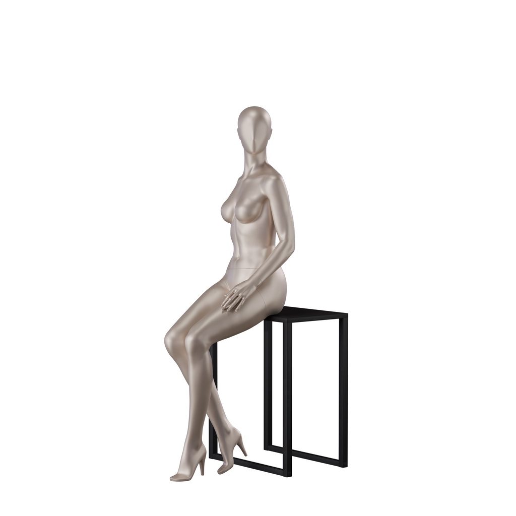 BINK - Underwear mannequin, female, B-cup, bronze metallic skin color mat, standing pose 10B