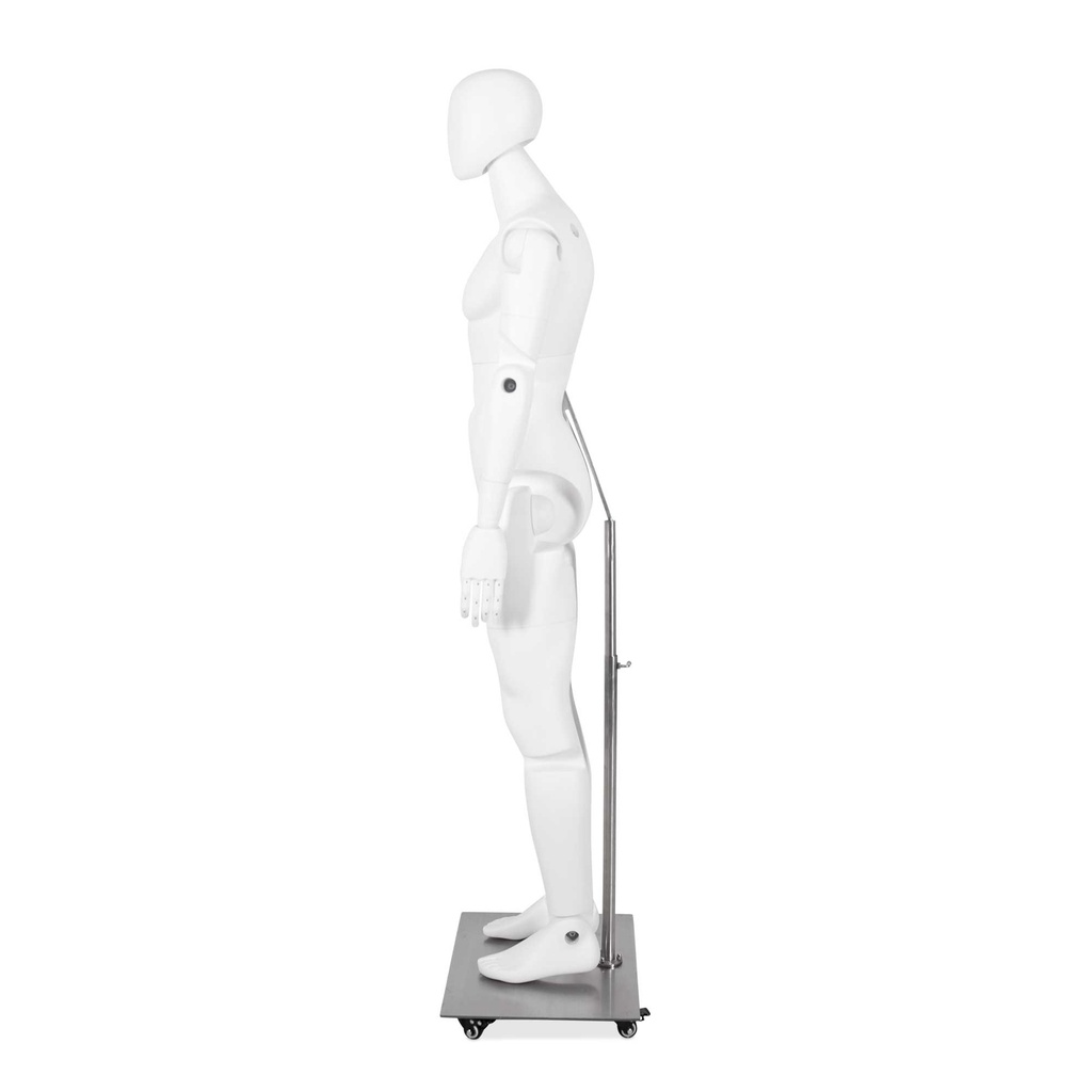 BINK - Museum mannequin, male, abstract head, adjustable, white color, pose YM03