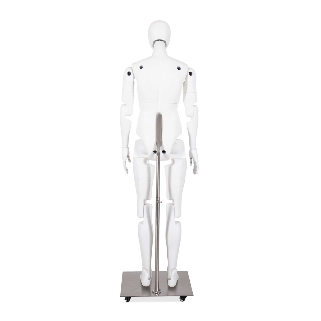 BINK - Museum mannequin, male, abstract head, adjustable, white color, pose YM03