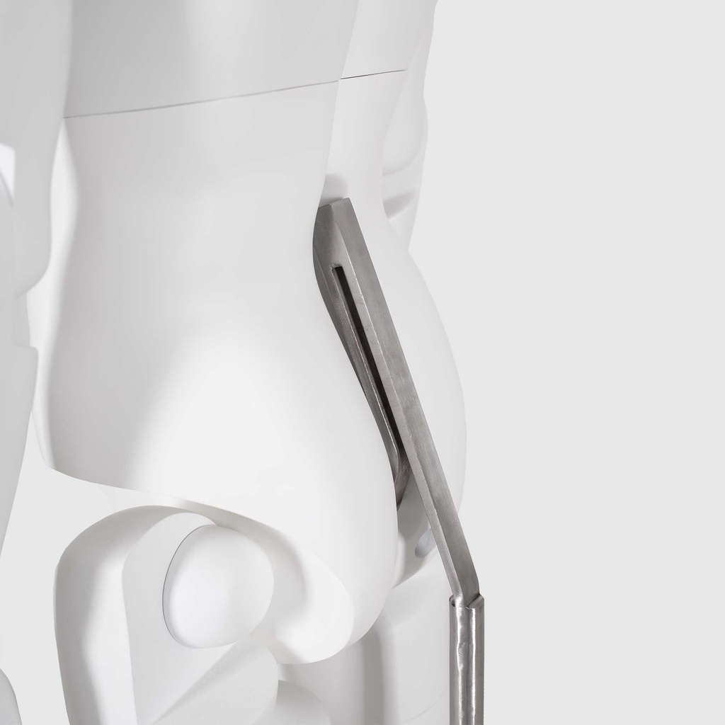 BINK - Museum mannequin, male, abstract head, adjustable, white color, pose YM03