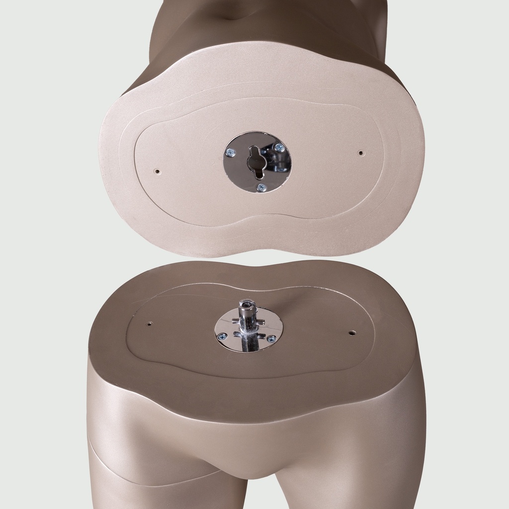 BINK - Underwear mannequin, female, B-cup, bronze metallic skin color mat, standing pose 02B