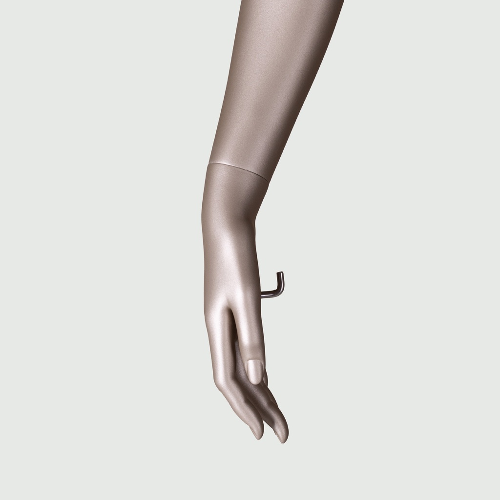BINK - Underwear mannequin, female, B-cup, bronze metallic skin color mat, standing pose 05B
