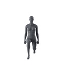 Fitness sport dames mannequin, grafiet grijs, gestilleerd hoofd, staande pose 171 