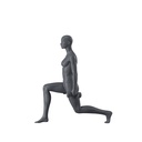 Fitness sport dames mannequin, grafiet grijs, gestilleerd hoofd, staande pose 171 