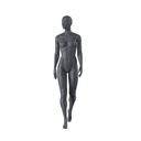 Sport dames mannequin, grafiet grijs, gestilleerd hoofd, staande pose 162 