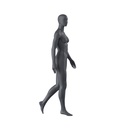 Sport dames mannequin, grafiet grijs, gestilleerd hoofd, staande pose 162 