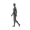 Sport dames mannequin, grafiet grijs, gestilleerd hoofd, staande pose 162 