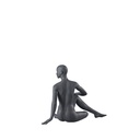 Yoga sport dames mannequin, grafiet grijs, gestilleerd hoofd, zittende pose 124