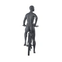 Wielrenner sport dames mannequin, grafiet grijs, gestilleerd hoofd, staande pose 28