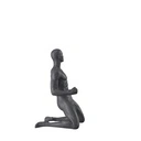 Winnende sport heren mannequin, grijs, abstract hoofd, zittende pose 341