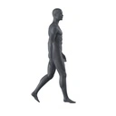 Sport heren mannequin, grafiet grijs, gestilleerd hoofd, staande pose 361