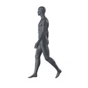 Sport heren mannequin, grafiet grijs, gestilleerd hoofd, staande pose 361