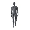 Sport heren mannequin, grafiet grijs, gestilleerd hoofd, staande pose 361