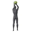 Sport heren mannequin, basket, grafiet grijs, gestilleerd hoofd, staande pose 398