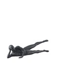 Workout sport dames mannequin, grafiet grijs, gestilleerd hoofd, liggende pose 08