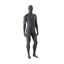 Sport heren mannequin, grafiet grijs, gestilleerd hoofd, staande pose 330 
