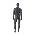 Sport heren mannequin, grafiet grijs, gestilleerd hoofd, staande pose 330 