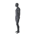 Sport heren mannequin, grafiet grijs, gestilleerd hoofd, staande pose 330 