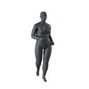 Lopende sport dames mannequin, grafiet grijs, gestilleerd hoofd, staande pose 36