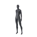 Sport dames mannequin, grafiet grijs, gestilleerd hoofd, staande pose 27