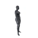 Stretching volslanke sport dames mannequin, grafiet grijs, gestilleerd hoofd, staande pose 31