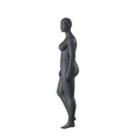 Volslanke sport dames mannequin, grafiet grijs, gestilleerd hoofd, staande pose 29