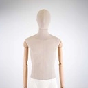 Vintage heren paspop, houten armen, overtrokken met stof, staande pose 41