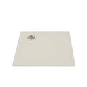 Vierkante voetplaat vwn etalagepop,gepoederlakt staal RAL9002 , voetpin