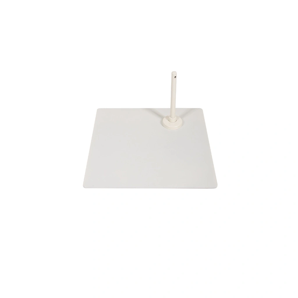 Vierkante voetplaat kids etalagepop, poederlak melkwit,voet en kuitpinconnector