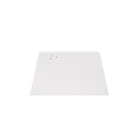 Square base 35x35 cm, white powdercoated steel, calfpin connector 11.5x7 cm 
