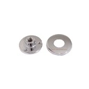 Ronde voetplaat dia 35 cm met chroom connector M12 voor kinderetalagepop