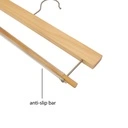 Kledinghanger voor broeken, lotushout naturel gelakt, 36 cm breedte, matte haak - doos van 100 stuks