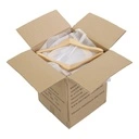 Kledinghanger lotushout naturel gelakt voor blazer, 3 cm schouderbreedte, 41 cm breedte, matte haak - doos van 50 stuks