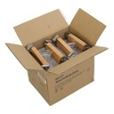 Kledinghanger met clips voor kinderkledij, lotushout naturel gelakt, 28 cm breedte, matte haak - doos van 100 stuks.