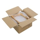 Kledinghanger lotushout naturel gelakt voor jassen, 5 cm schouderbreedte, 44 cm breedte, matte haak - doos van 20 stuks