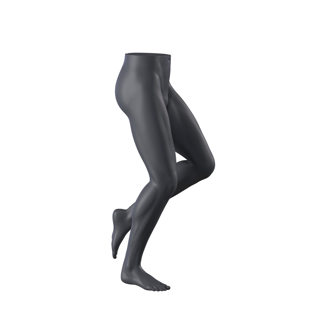 Heren broekendisplay, loophouding, grafietgrijs, pose 387