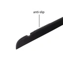Zwarte kleerhanger met anti slip voor bloes/shirt, 44 cm breedte, nikkel haak - doos van 100 stuks.