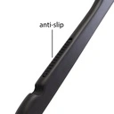 Zwarte kleerhanger met anti slip voor bloes/shirt, 44 cm breedte, nikkel haak - doos van 100 stuks.