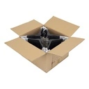 Zwarte kleerhanger met anti slip voor bloes/shirt, 44 cm breedte, nikkel haak - doos van 100 stuks.