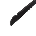 Zwarte kleerhanger voor bloes/shirt grote maat, 47 cm breedte, nikkel haak - doos van 50 stuks.
