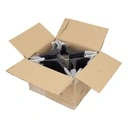 Zwarte kleerhanger voor bloes/shirt, 41 cm breedte, nikkel haak - doos van 100 stuks.